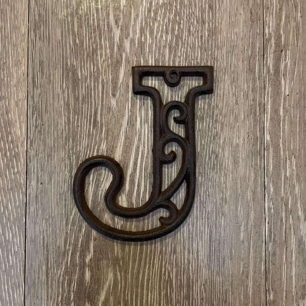 Brass Letter J Wall Art